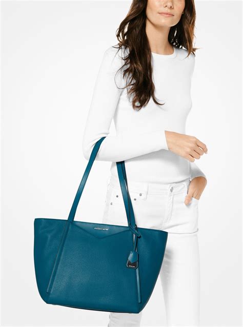 michael kors whitney large teal|Whitney Large Leather Tote Bag .